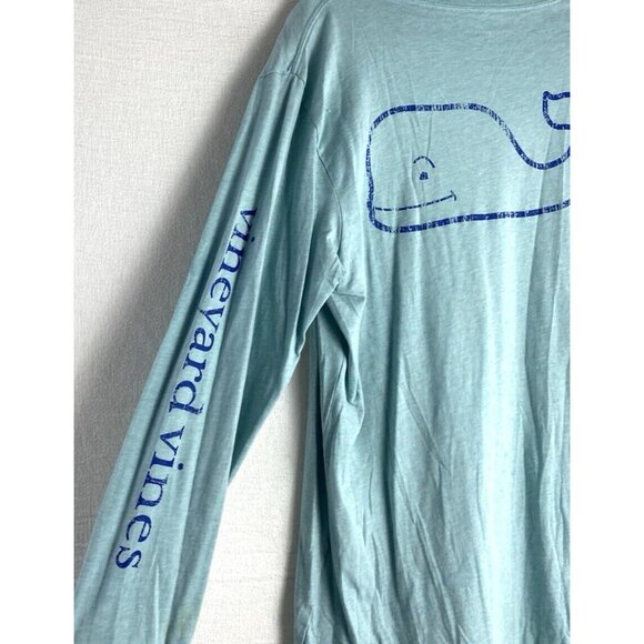 Vineyard Vines Adult Whale Long Sleeve T-Shirt Mint Green M - Picture 3 of 11